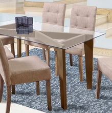 Cargar imagen en el visor de la galería, Comedor Angy 6 Sillas En Madera Y Cubierta De Cristal

