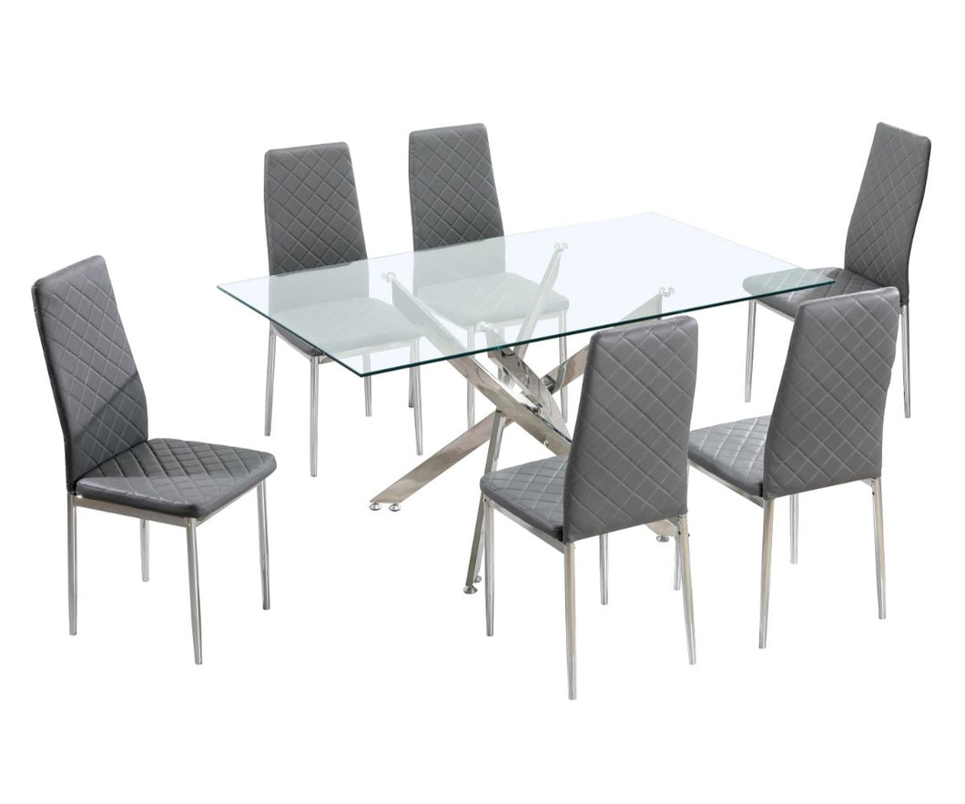 Comedor Argen 6 Sillas de Tubular Cromado