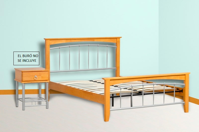 Cama Matrimonial de Madera de Maple Modelo 741