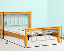 Cargar imagen en el visor de la galería, Cama Matrimonial de Madera de Maple Modelo 741
