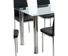 Cargar imagen en el visor de la galería, Comedor Ebony 6 Sillas de Tubular Cromado
