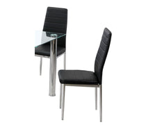 Cargar imagen en el visor de la galería, Comedor Ebony 6 Sillas de Tubular Cromado
