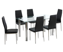 Cargar imagen en el visor de la galería, Comedor Ebony 6 Sillas de Tubular Cromado
