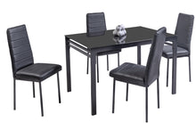 Cargar imagen en el visor de la galería, Comedor Troya 4 Sillas Tubular Y Cubierta De Cristal
