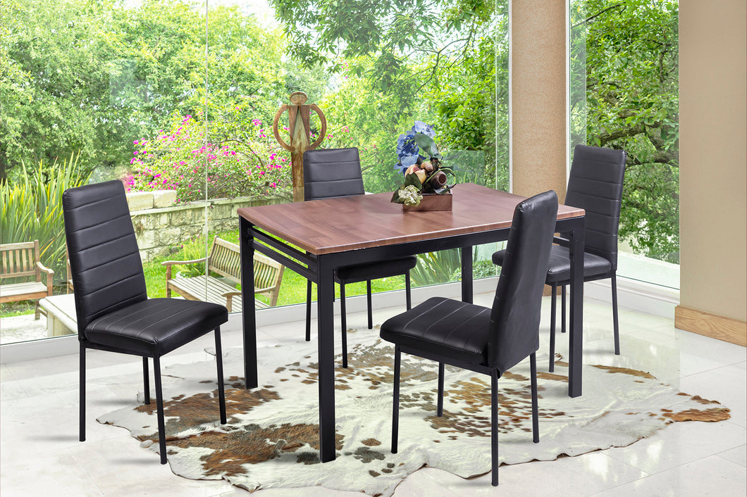 Comedor Troya 4 Sillas Tubular Y Cubierta De PVC